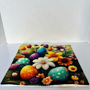 Floral Easter Decorative Pillowcase -Multi 14”x14”